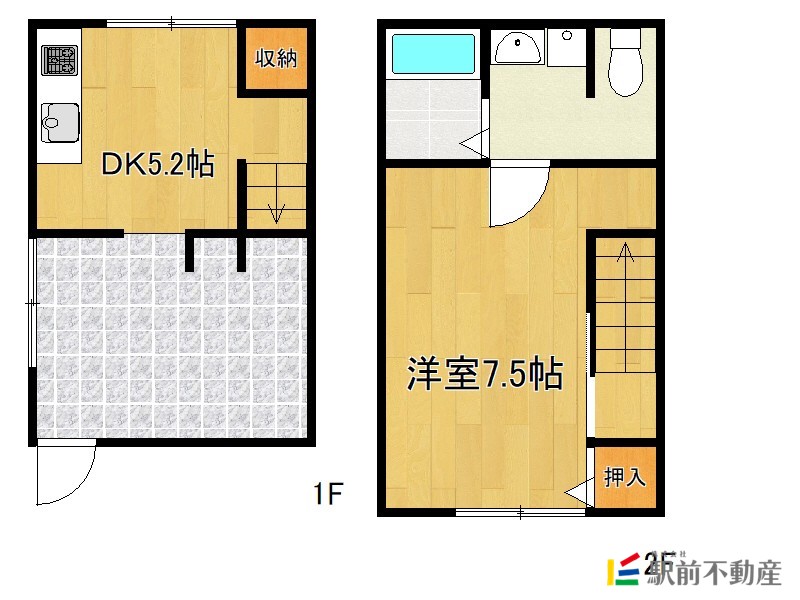 三井郡大刀洗町大字甲条のアパートの間取り