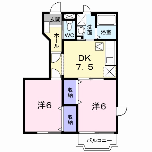 安曇野市豊科のアパートの間取り