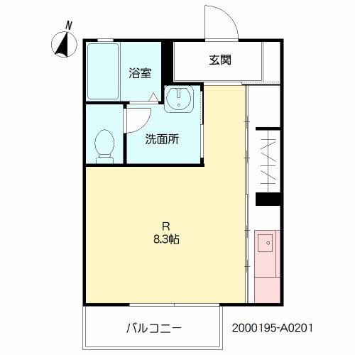 クラヴィエ黒髪の間取り