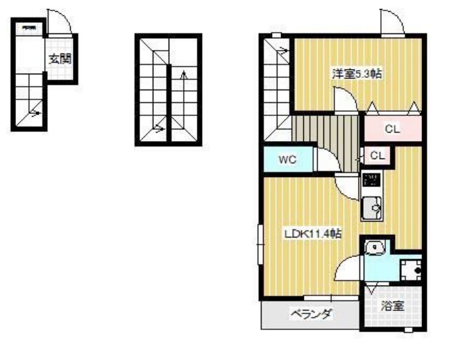 Louve西中新田の間取り