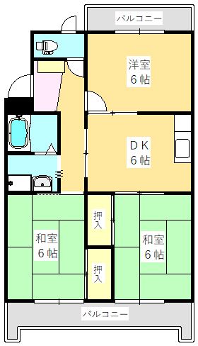 鳴瀬マンションの間取り