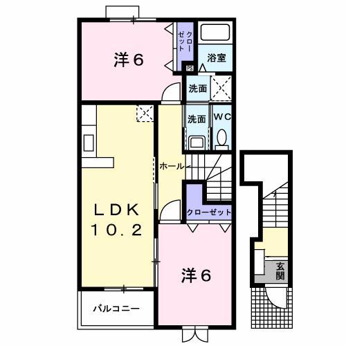 メゾン　ド　シンフォニーの間取り