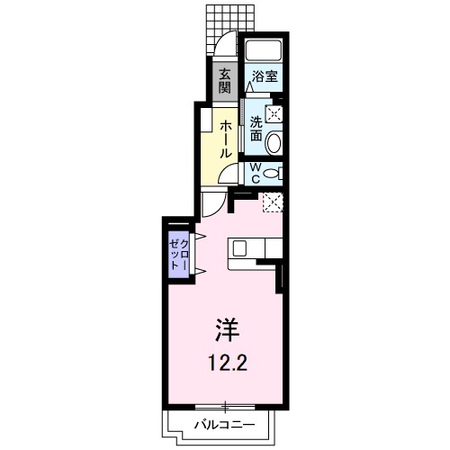 津市河芸町中瀬のアパートの間取り