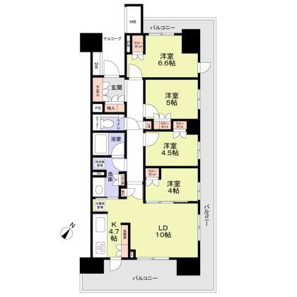 【中央区晴海のマンションの間取り】