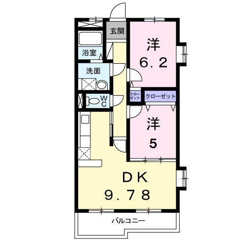 クレセールヴァンブの間取り