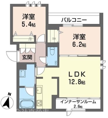 国分寺市南町のマンションの間取り