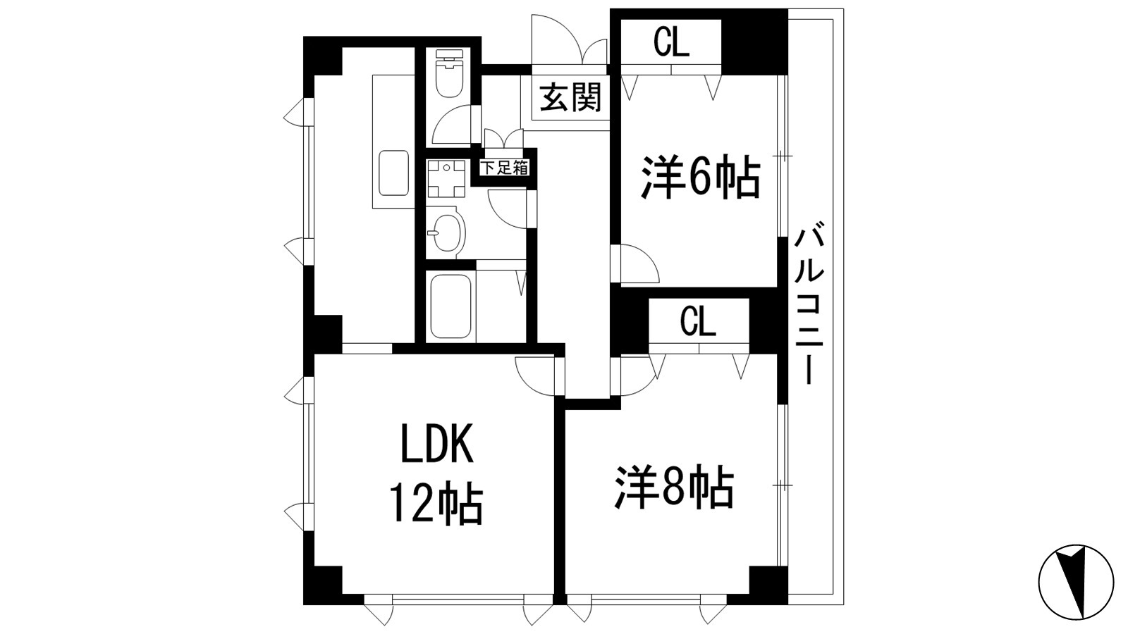 【川西市東畦野のマンションの間取り】