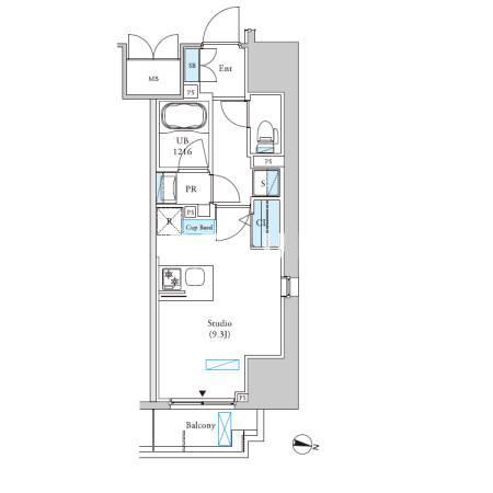 千葉市中央区中央のマンションの間取り