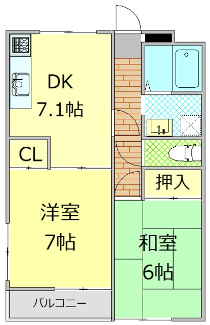 第一須走ハイツの間取り