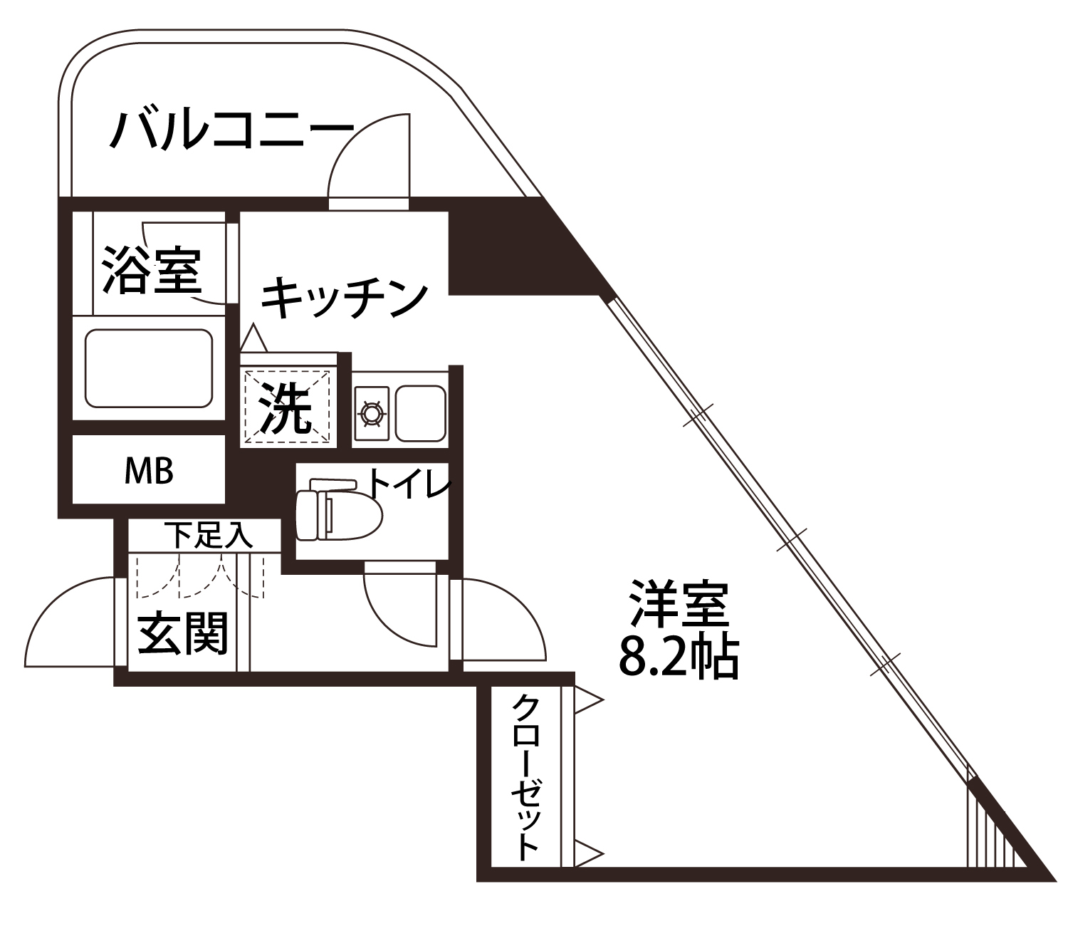 朝日プラザ金沢浅野川の間取り