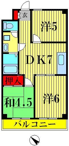 墨田区京島のマンションの間取り