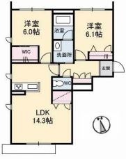 総社市門田のマンションの間取り