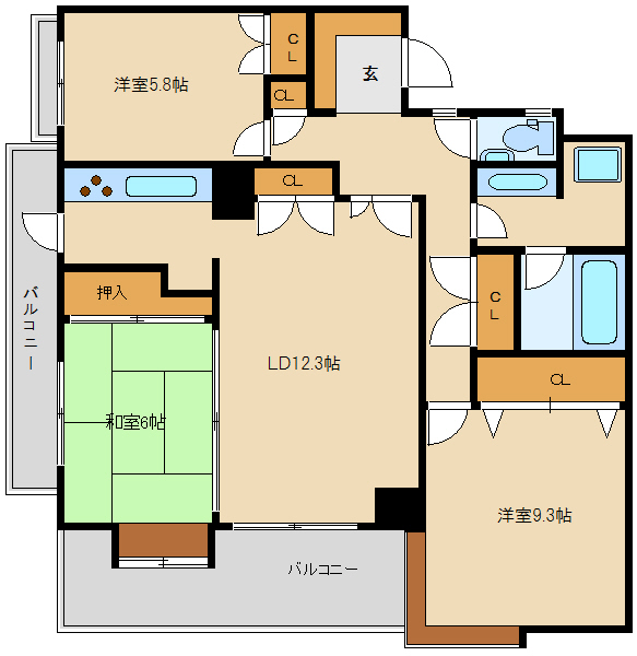 サンライズ鷺沼の間取り