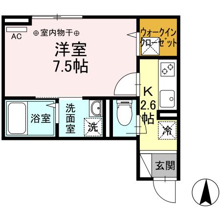 【海老名市東柏ケ谷のアパートの間取り】