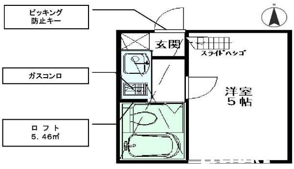 日野市新井のアパートの間取り