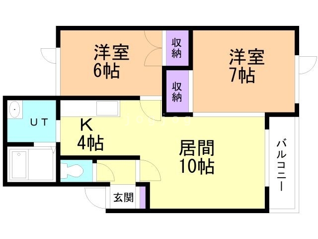 石狩市樽川三条のアパートの間取り