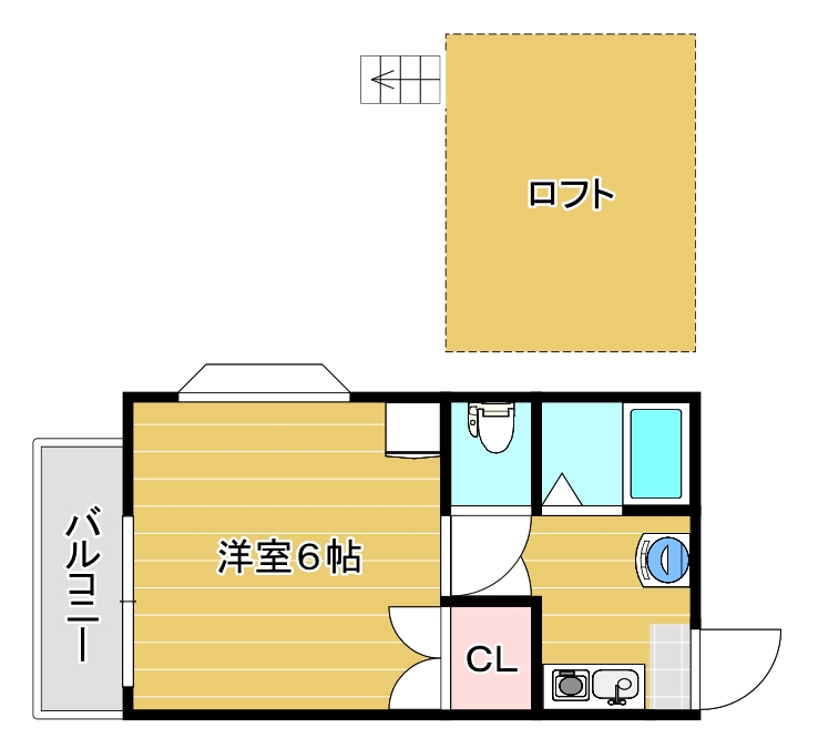 メゾンソレイユ北方の間取り