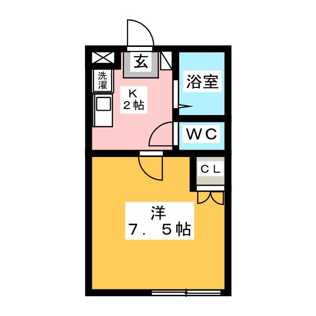 アパートメントＫ＆Ｋの間取り