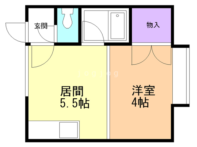 札幌市北区北三十五条西のアパートの間取り