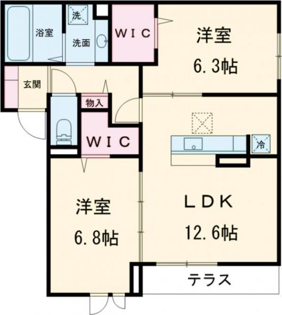 Ｂｒｅｚｚａ国立の間取り