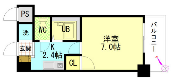 広島市東区牛田新町のマンションの間取り