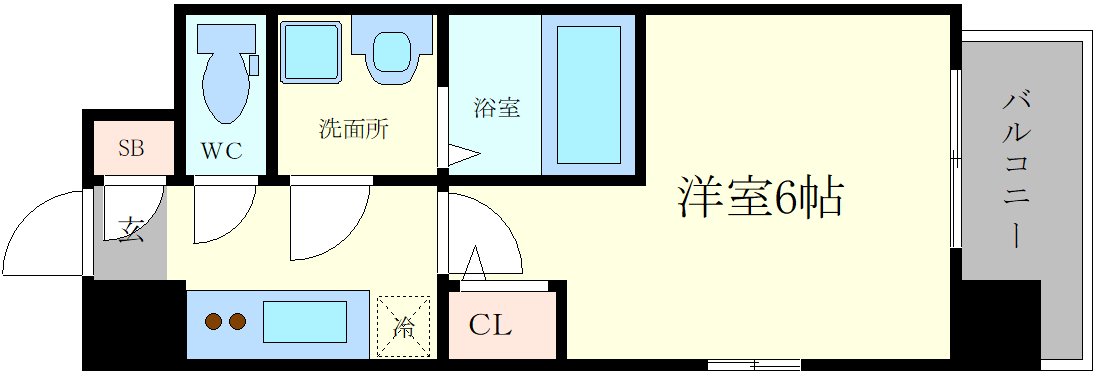 エスリード弁天町グランツの間取り