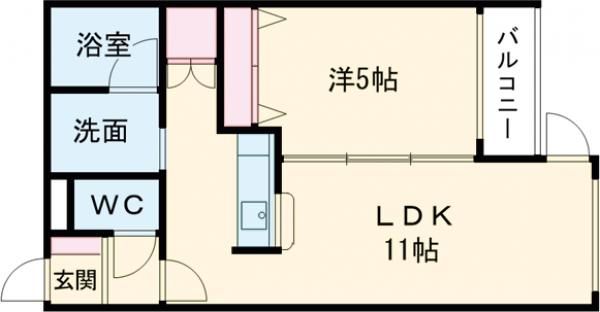 札幌市白石区本郷通のマンションの間取り