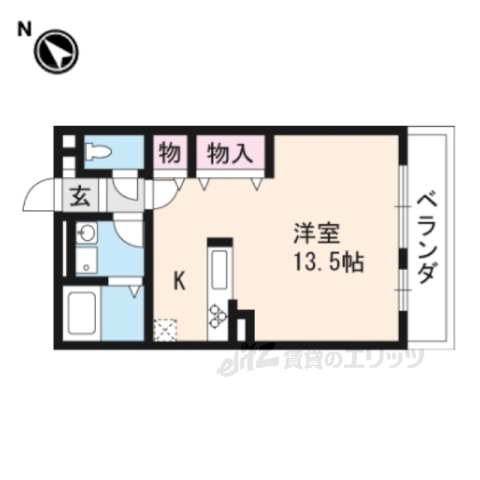 草津市草津町のアパートの間取り