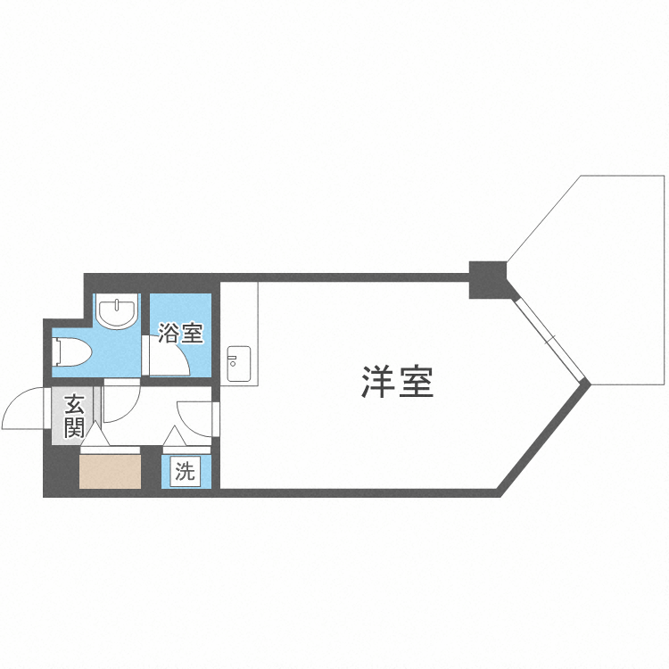 札幌市中央区南四条西のマンションの間取り