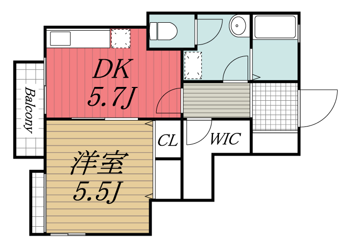 千葉市若葉区千城台東のアパートの間取り