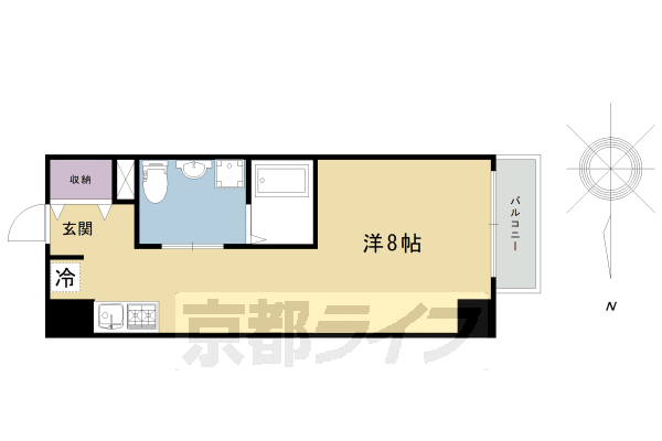 京都市伏見区深草西浦町５丁目のマンションの間取り