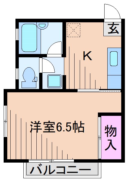 横浜市港北区大倉山のアパートの間取り