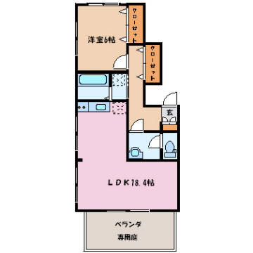 ビューパレ布瀬の間取り