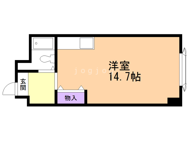 札幌市西区発寒九条のマンションの間取り