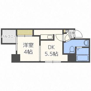 プライマル札幌北18条の間取り