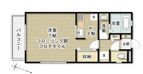 小田急線 成城学園前駅 徒歩15分 2階建 築24年の間取り写真