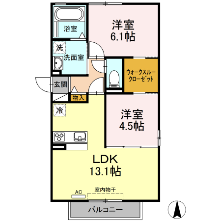 コアロードVIIIの間取り写真