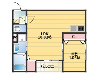 春のそよ風とBloom Loungeの間取り写真