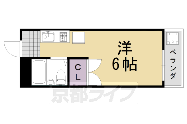 京都市西京区上桂大野町のマンションの間取り