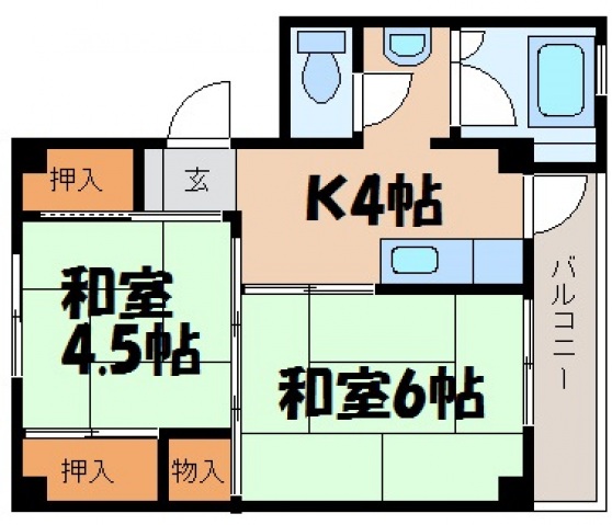 東広島市八本松飯田のマンションの間取り