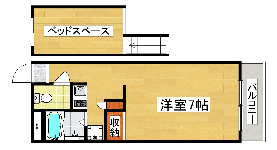 大阪市住之江区新北島のマンションの間取り