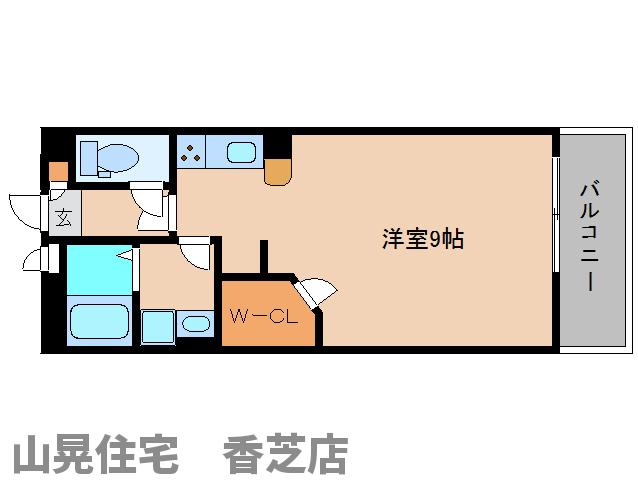 香芝市逢坂のマンションの間取り