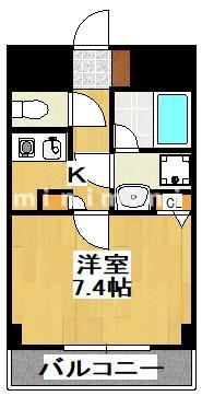 熊本市中央区水前寺のマンションの間取り