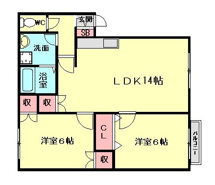 エクセレントK　A棟の間取り