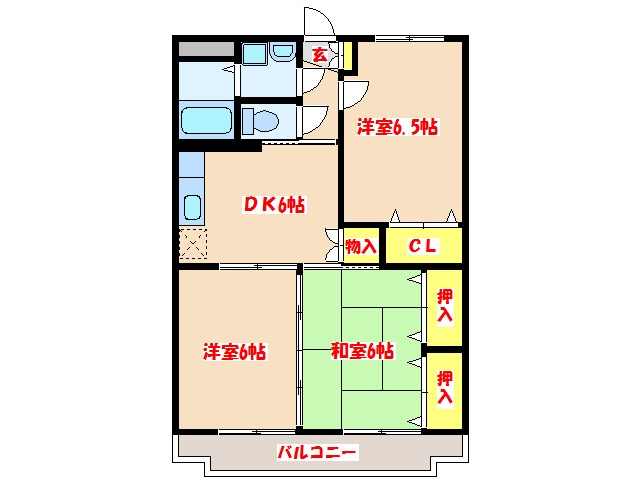 アネックスローズマンションの間取り