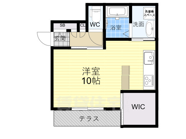 豊中市岡町北のマンションの間取り