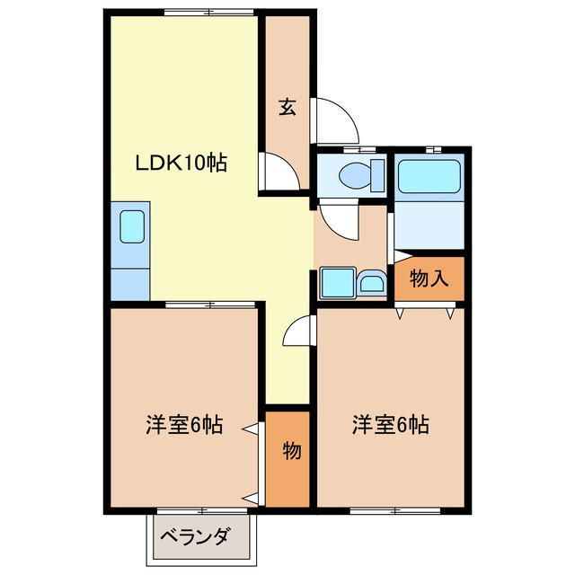 ハイユニＫ２の間取り