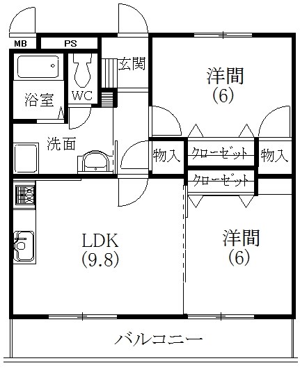 VPマンションIIIの間取り