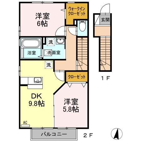 エクセレント・シュガー　Ａ棟の間取り