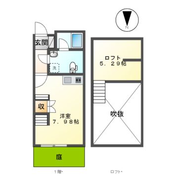 名古屋市南区弥次ヱ町のアパートの間取り